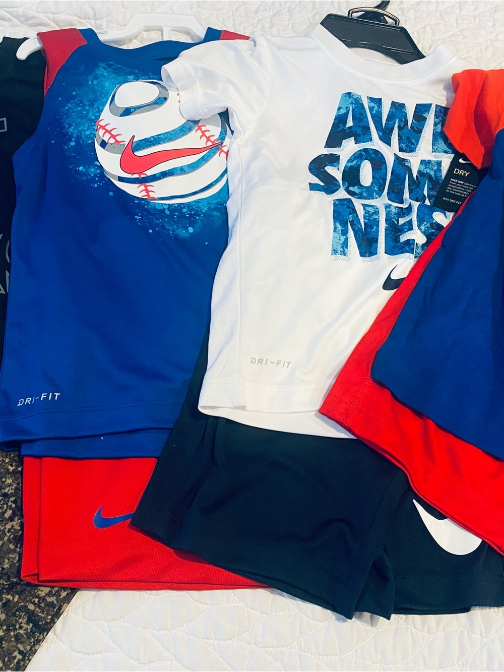 Nike Boys Blue White Red Athletic  8 Pieces
